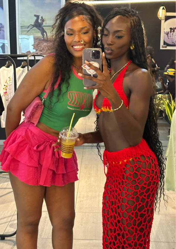 HALIMOTU wearing ANANSE SKIRT