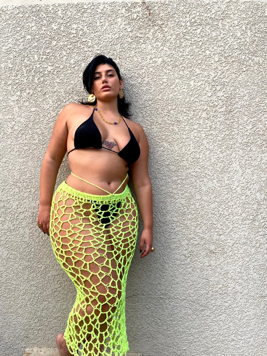 ANANSE SKIRT : CHARTREUSE ZEST